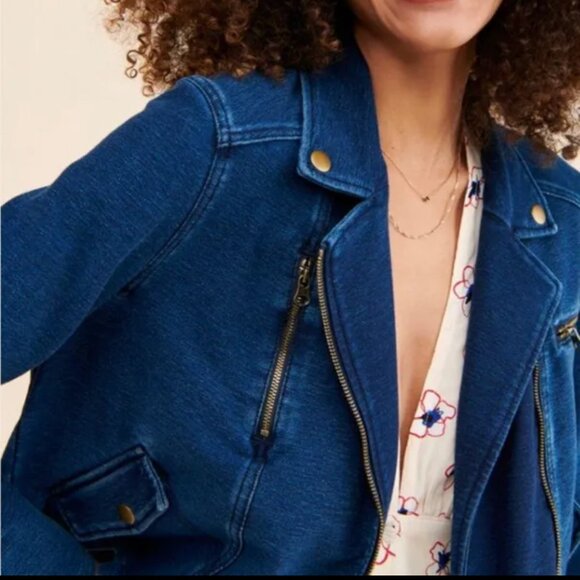 Anthropologie Pilcro Blue Jean Jacket Classic Denim Style - Picture 4 of 10